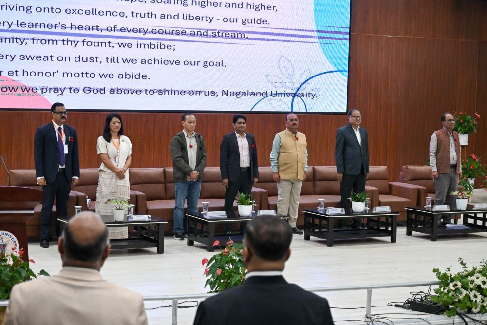 Attendees during the inaugural day of the the National Conference on Biodiversity Conservation & Climate Resilience in North East India–2026 at Nagaland University, Lumami, on October 6. (Photo Courtesy: NU)